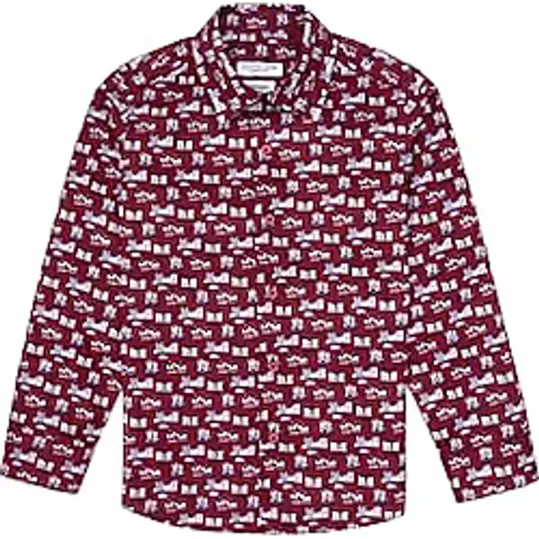 U.S. Polo Assn. Erkek Çocuk Bordo Gömlek Desenli 50316732-VR014