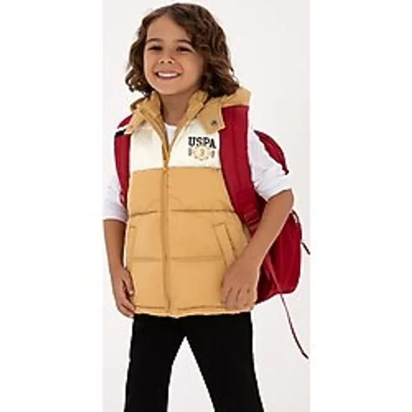 U.S. Polo Assn. Erkek Çocuk Camel Yelek 50312089-VR015