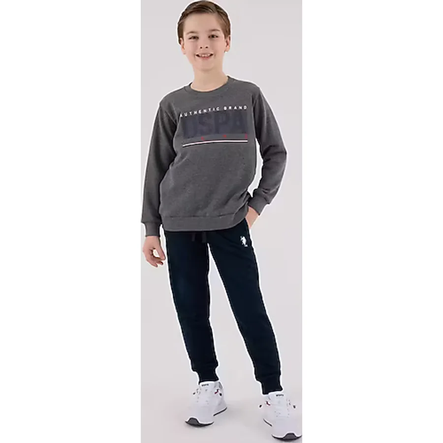 U.S. Polo Assn. ERKEK ÇOCUK EŞOFMAN TAKIMI - ANTRASİT MELANJ