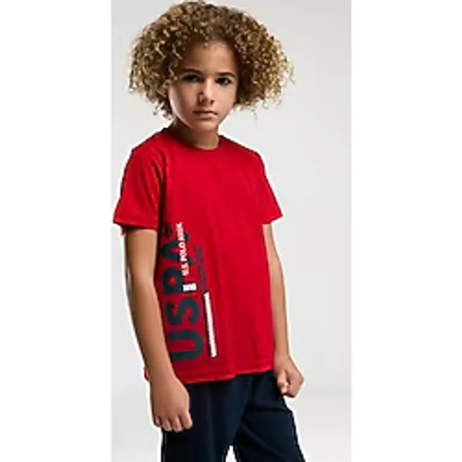 U.S. Polo Assn Erkek Çocuk Kırmızı Pijama Takımı