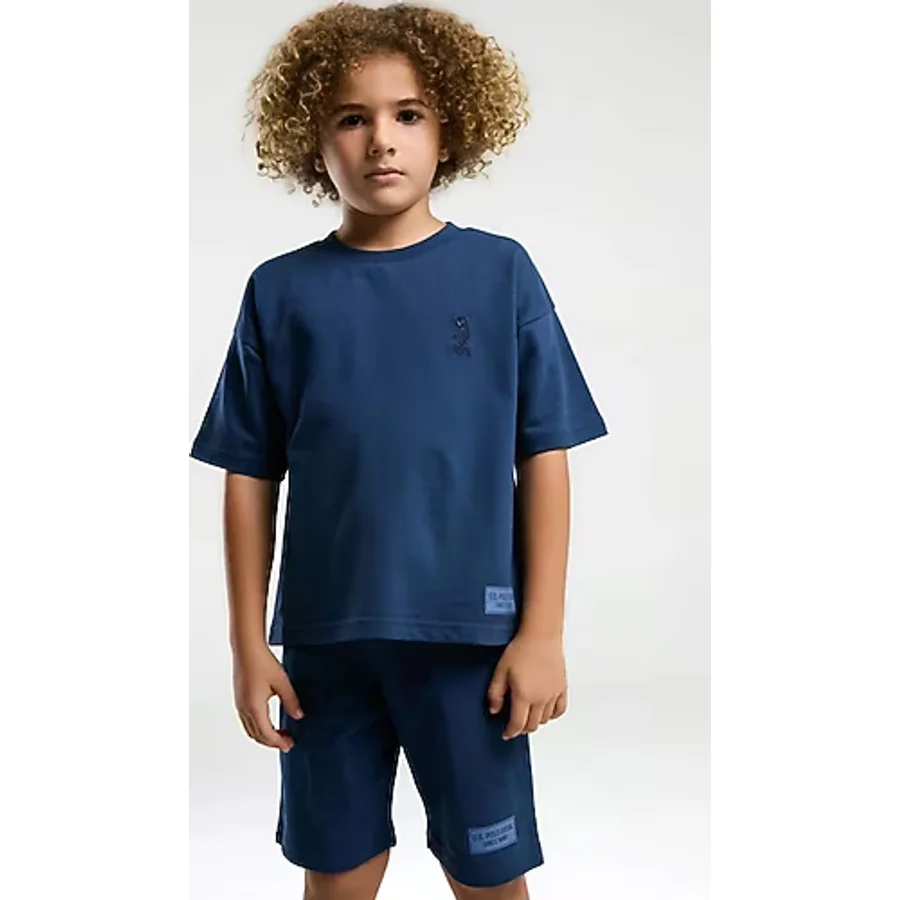 U.S. Polo Assn. Erkek Çocuk Mavi Bermuda Takım