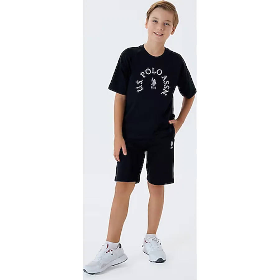 U.S. Polo Assn. Erkek Çocuk Siyah Bermuda Takım