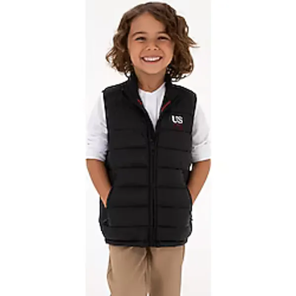 U.S. Polo Assn. Erkek Çocuk Siyah Yelek 50312103-VR046