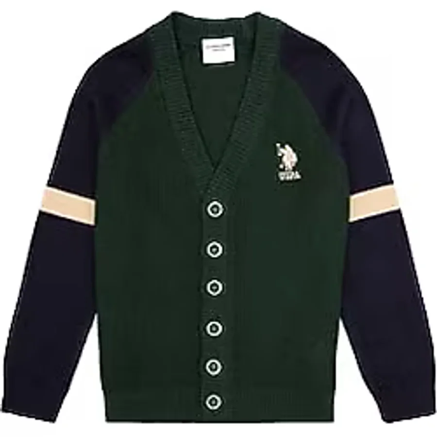 U.S. Polo Assn. Erkek Çocuk Yeşil Hırka (Triko) 50317146-VR054