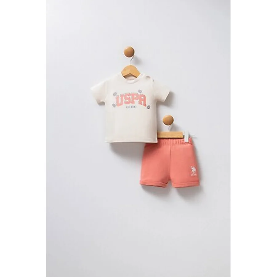 U.s.polo Assn. Kız Bebek 2li Takım - Ekru
