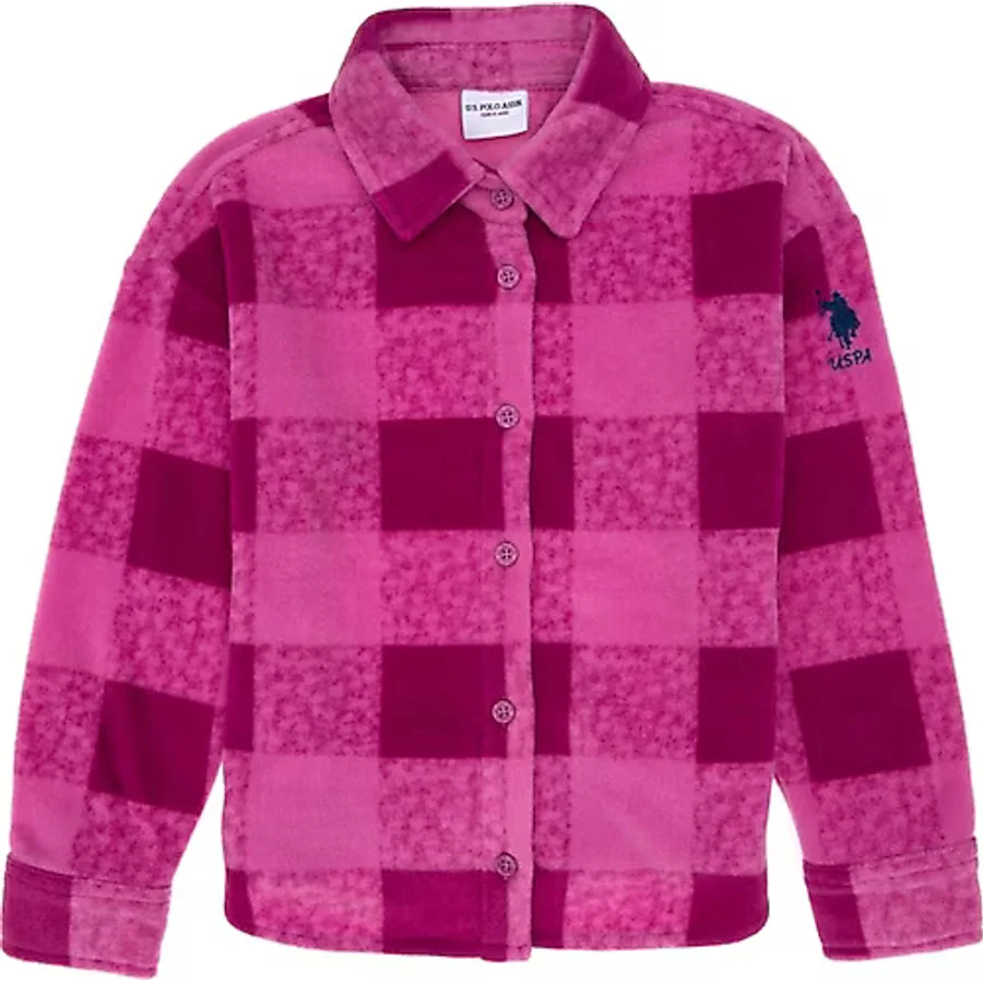 U.S. Polo Assn. Kız Çocuk Fuşya Örme Gömlek 50290702-VR023 - 4 - 5 Yaş