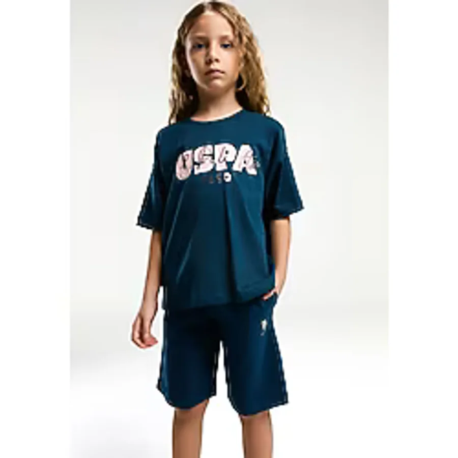 U.S. Polo Assn. Kız Çocuk Lacivert Bermuda Takım