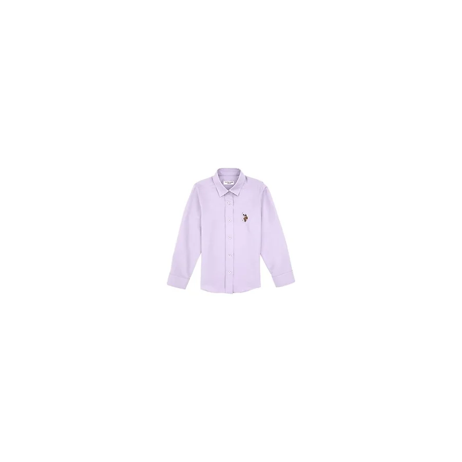 U.S. Polo Assn. Kız Çocuk Lila Uzun Kollu Basic Gömlek 50317629-VR245