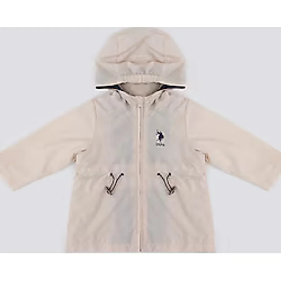 U.S. Polo Assn. The Nobility Of Red Krem Kız Bebek Yağmurluk