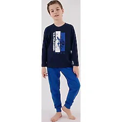 U.s. Polo Assn Uzun Kol Pijama Takım Us2206-4 Lacivert