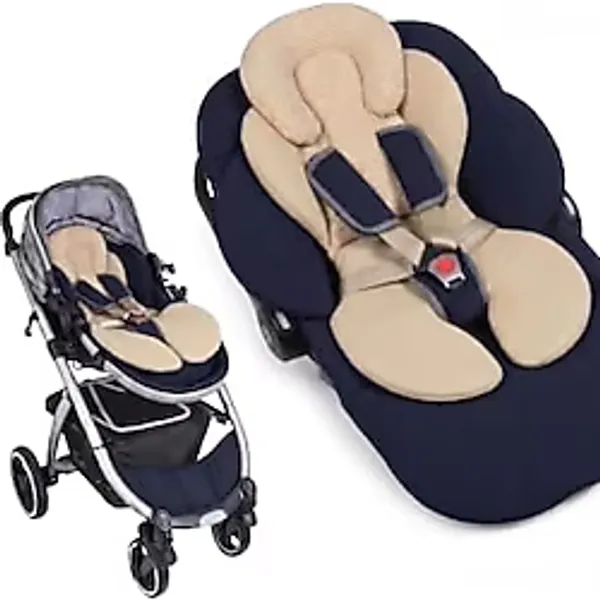 ubeybi Urban Baş Destekli Puset Minderi - Universal Bebek Arabası Oto Koltuğu Ve Mama Sandalyesi Mat (Bej)