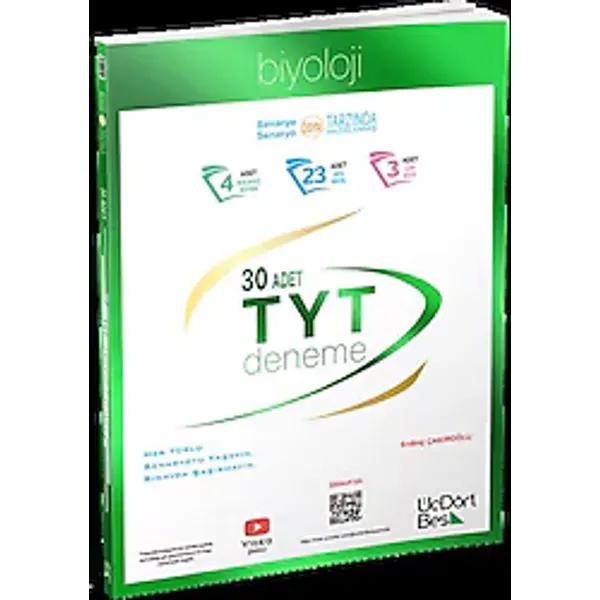 ÜçDörtBeş Yayınları TYT Biyoloji 30 Deneme