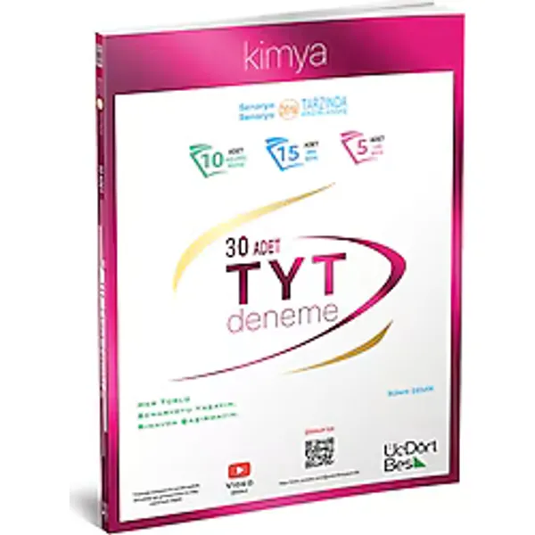 ÜçDörtBeş Yayınları TYT Kimya 30 Deneme