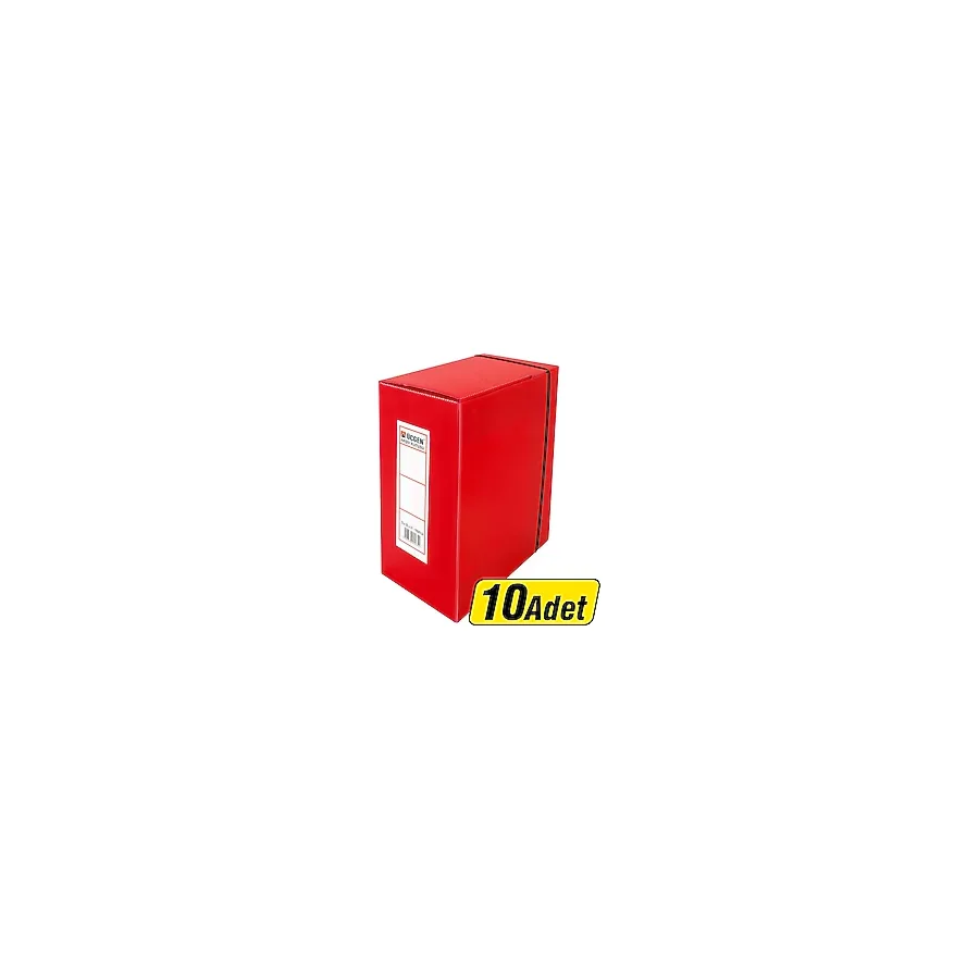 Üçgen Arşivleme Kutusu 22 X 31 X 13 Cm Kırmızı 10'Lu Paket