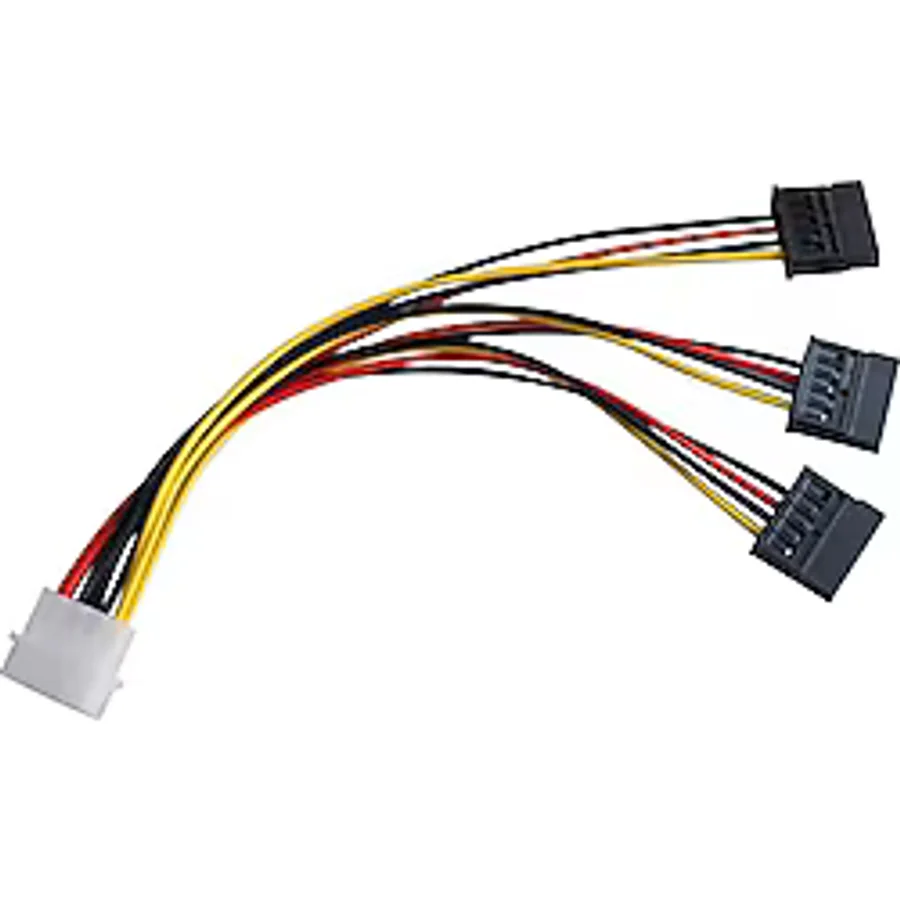 Uclu 3 Port İde Molex Sata Power Hdd 4 Pin Guc Kablosu 5101
