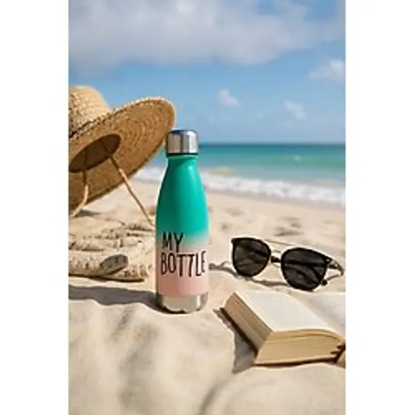 UCR HOME Renkli Motivasyon Su Matarası Suluk Spor Su Şişesi Detoks Kamp Yoga Sert Plastik 650 ML