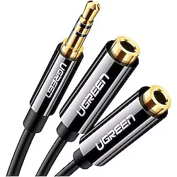 Ugreen 3.5mm 2'li Aux Kulaklık Çoklayıcı Beyaz