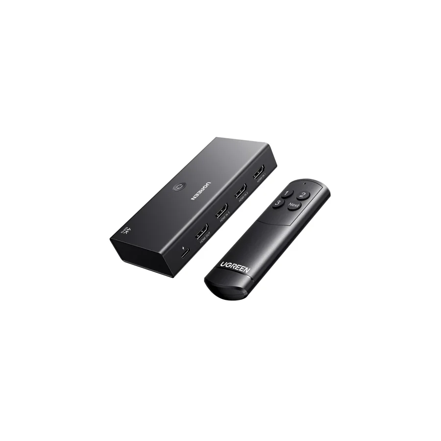 Ugreen 3-İn-1 4K@60Hz Hdmı Uzaktan Kumandalı Switch, 55857