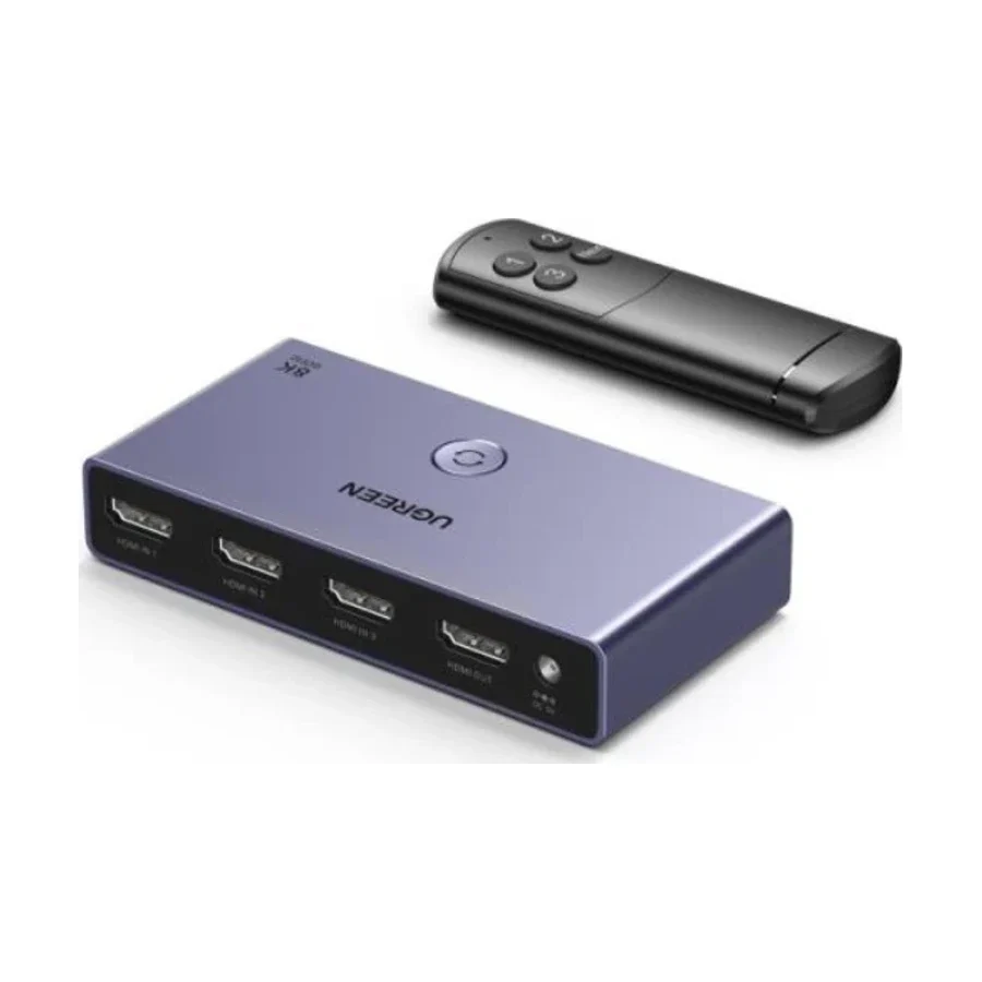 Ugreen 8K/60Hz Hdmı 2.1 Switch 3-İn-1, 3Xhdmı In, 1Xhdmı Out, 15604