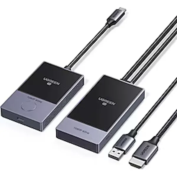 Ugreen Kablosuz USB C Verici ve Alıcı USB C Tx ve HDMI Rx 1080P@60Hz 5g/wifi Iletimi 50 M/164 Ft Cep Telefonları/bilgisayarlar/dizüstü Bilgisayarlar/windows/mac Os/linux/macbook Air ile Uyumlu