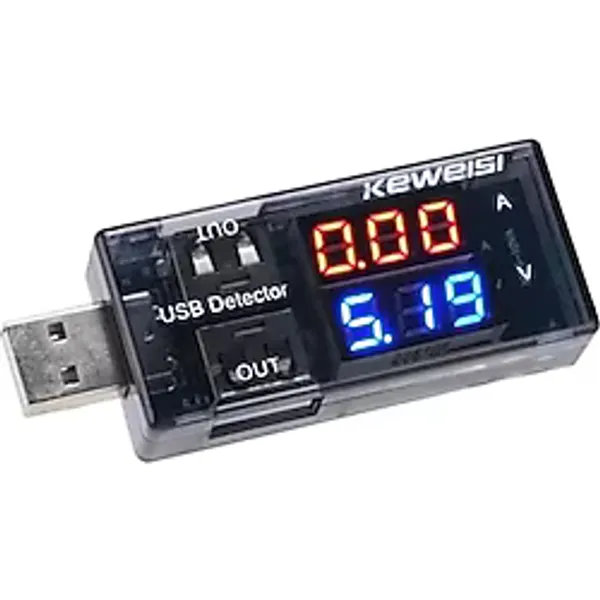Ugreen Usb Akım Ölçer Çift Usb Çıkışlı Voltmetre Ampermetre Ölçüm Aleti