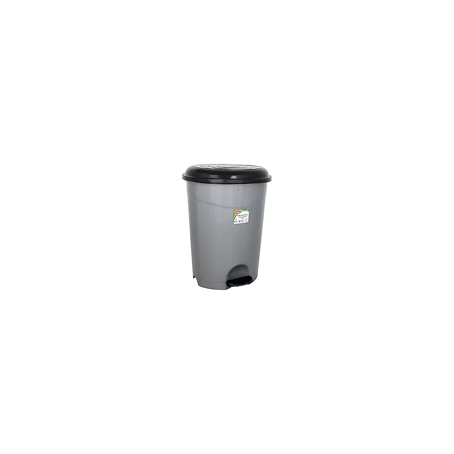 Uğurlar Plastik Çöp Kovası Pedallı 50 lt Gri