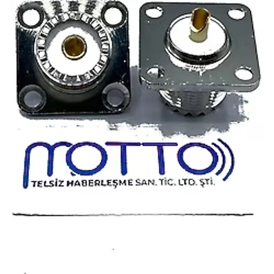 Uhf So239 Kare Flanş Şase Dişi Konnektör 4 Delikli Panel Tip