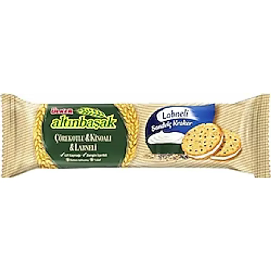Ülker Altınbaşak 60 gr Çörekotlu Kinoalı Labneli Sandviç Kraker