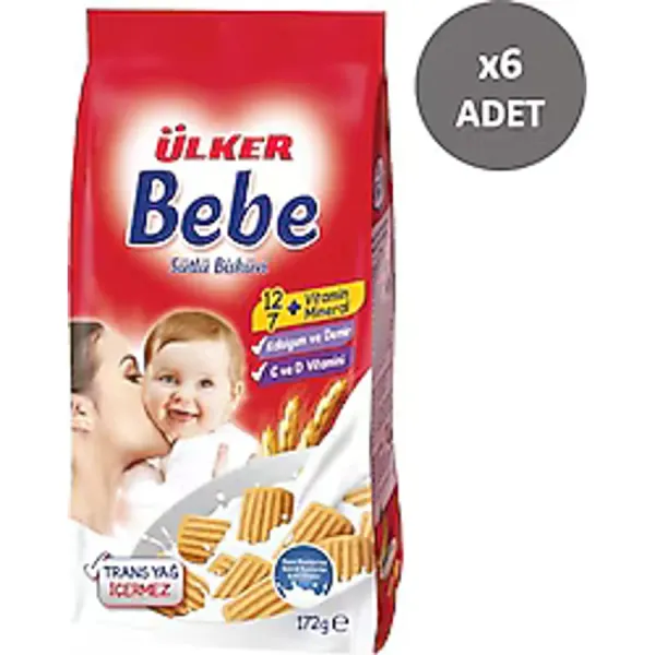Ülker Bebe Bisküvisi 172 gr 6 Adet