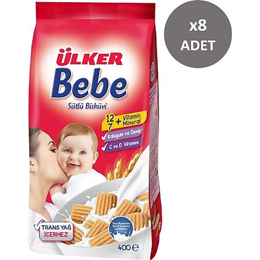 Ülker Bebe Bisküvisi 400 gr 8 Adet