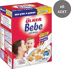 Ülker Bebe Bisküvisi 800 gr 6 Adet