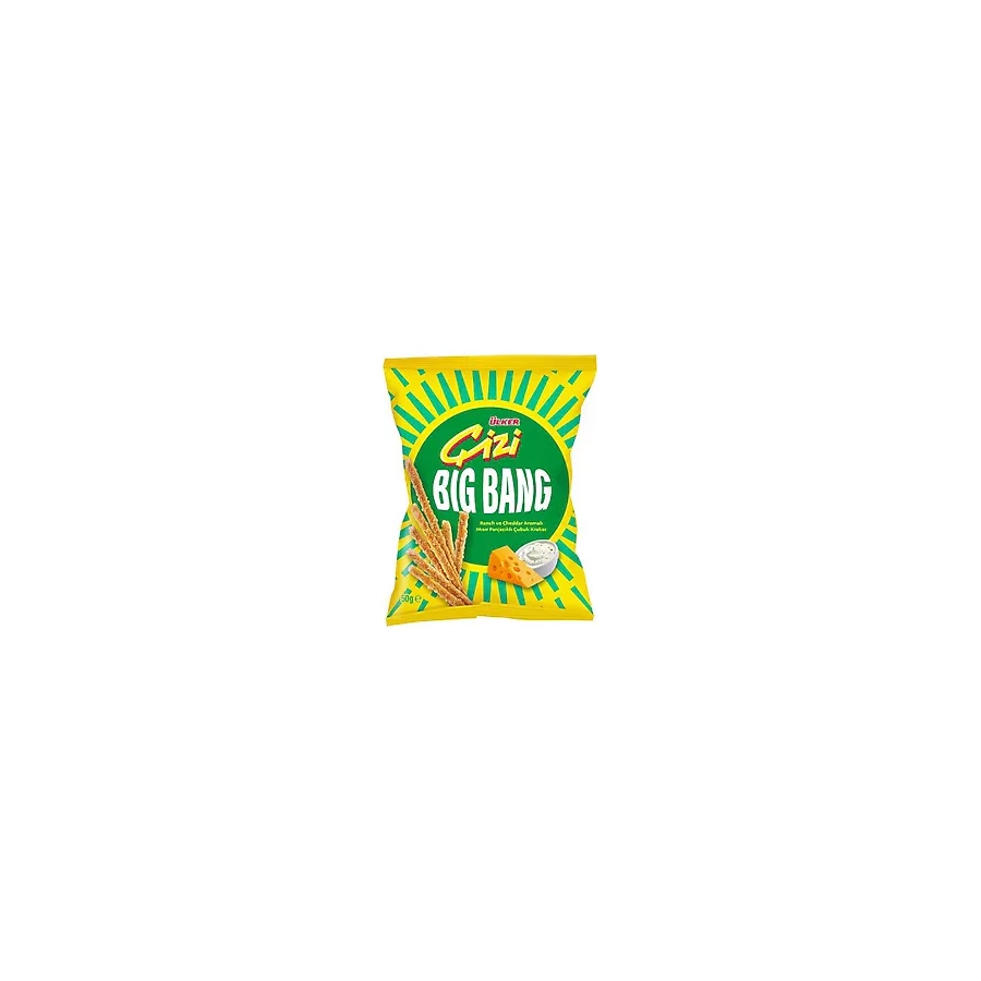 Ülker Çizi Big Bang Ranch ve Cheddar Aromalı Kraker 50 gr
