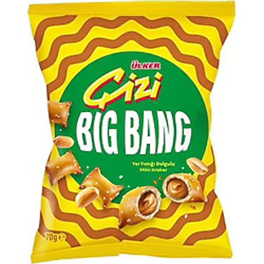 Ülker Çizi Big Bang Yer Fıstık Dolgulu Kraker 70 gr