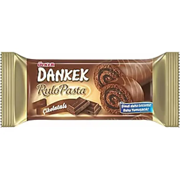 Ülker Dankek Rulo Pasta Çikolatalı 235 G - Yumuşacık Pandispanya Keki 2'li Ekonomik Paket - 2 Adet