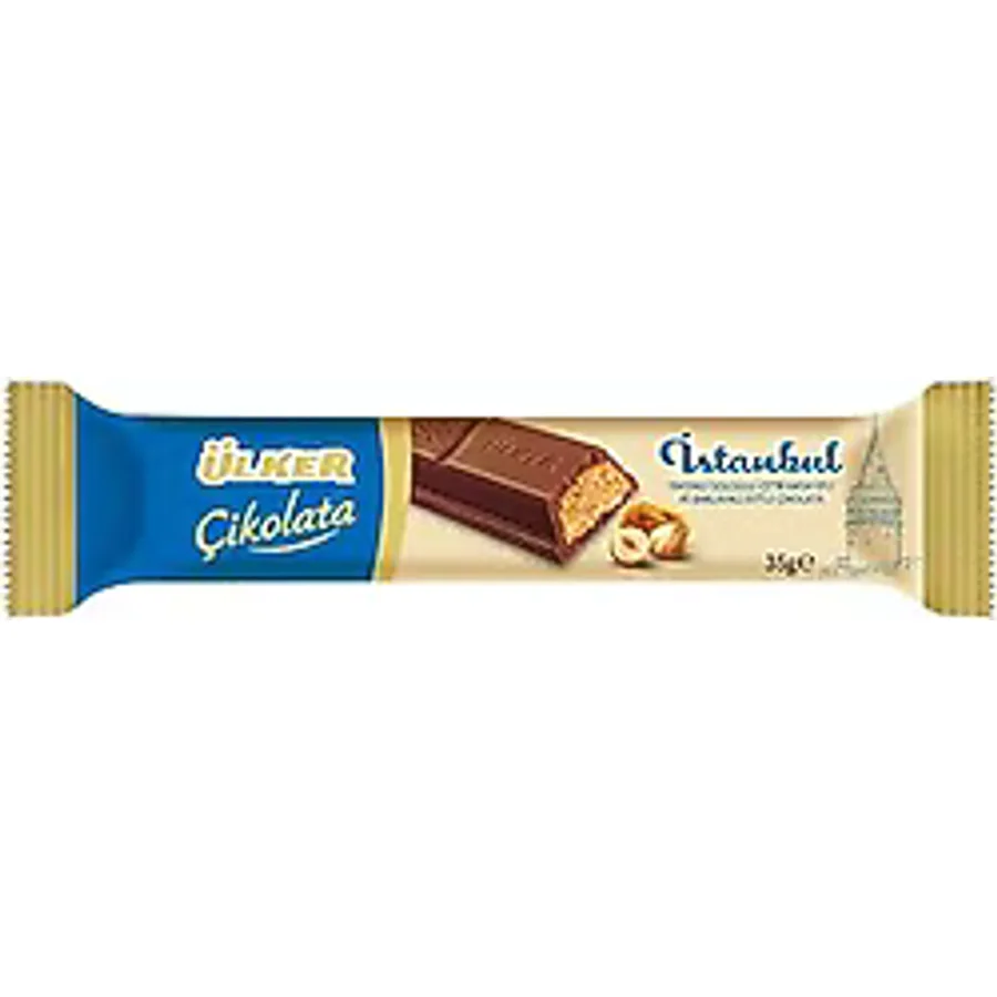 Ülker İstanbul Fındıklı Çıtır Kadayıflı Fındıklı Sütlü Çikolata 35 gr