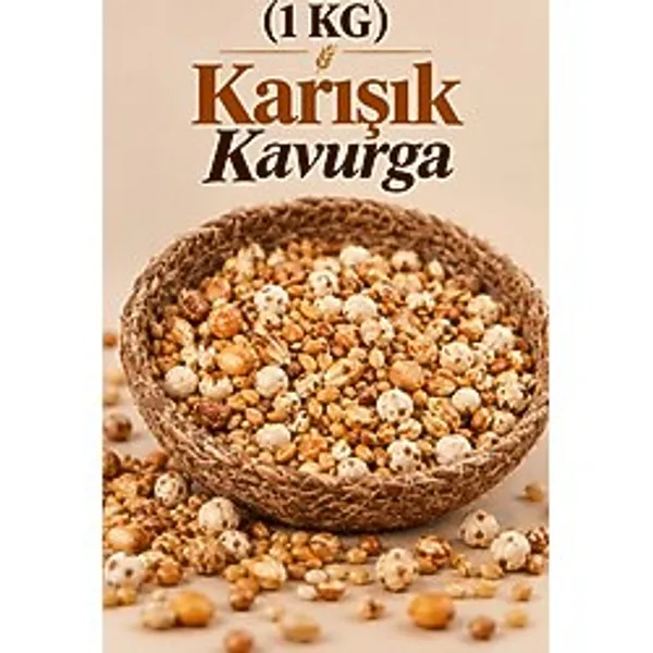 ÜLKÜ KURUYEMİŞ (1 KG) Karışık Kavurga Hediyelik Atıştırmalık - 1. Sınıf Premium Kalite