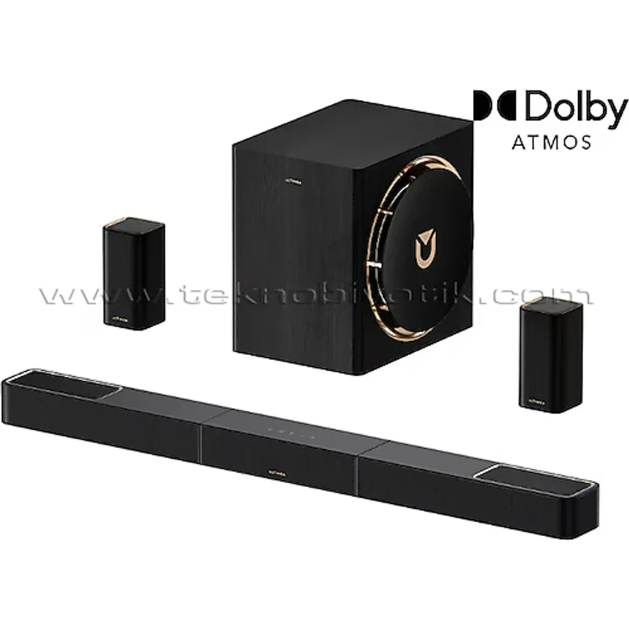 ULTIMEA Skywave X60 Dolby Atmos 7.1.4 Kanal Soundbar 8" Kablosuz Subwoofer, Kablosuz Surround Ev Sinema Ses Sistemi Hoparlör (U4421)