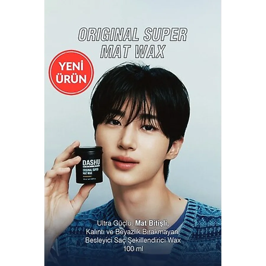 Ultra Güçlü, Mat Bitişli, Kalıntı Bırakmayan, Besleyici DASHU For Men Premium Original Super Mat Wax