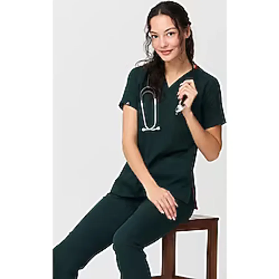Ultralycra Spaniard - Likralı Doktor Hemşire Forma Takımı Scrubs Üniforma Cerrahi Takım (Kadın)