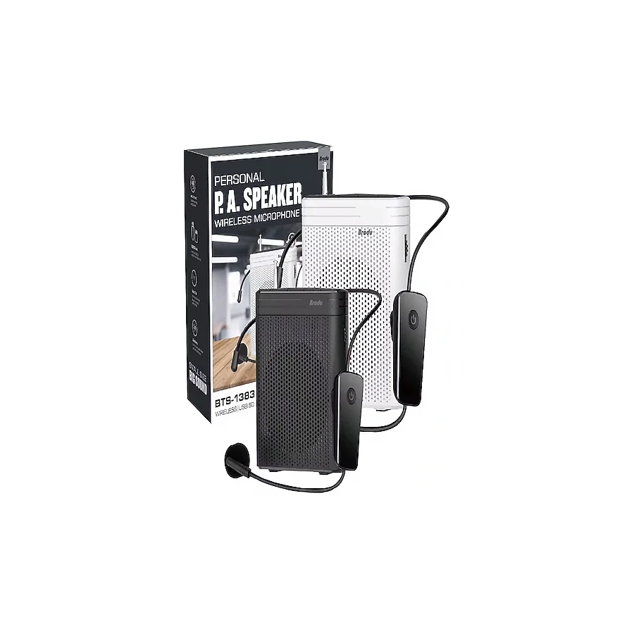 ULTRATEKNO Kablosuz Mikrofonlu Rehber Amfisi 3" Subwoofer Hoparlör Bluetooth Fm Usb Tf Kart Destekli Hoparlör