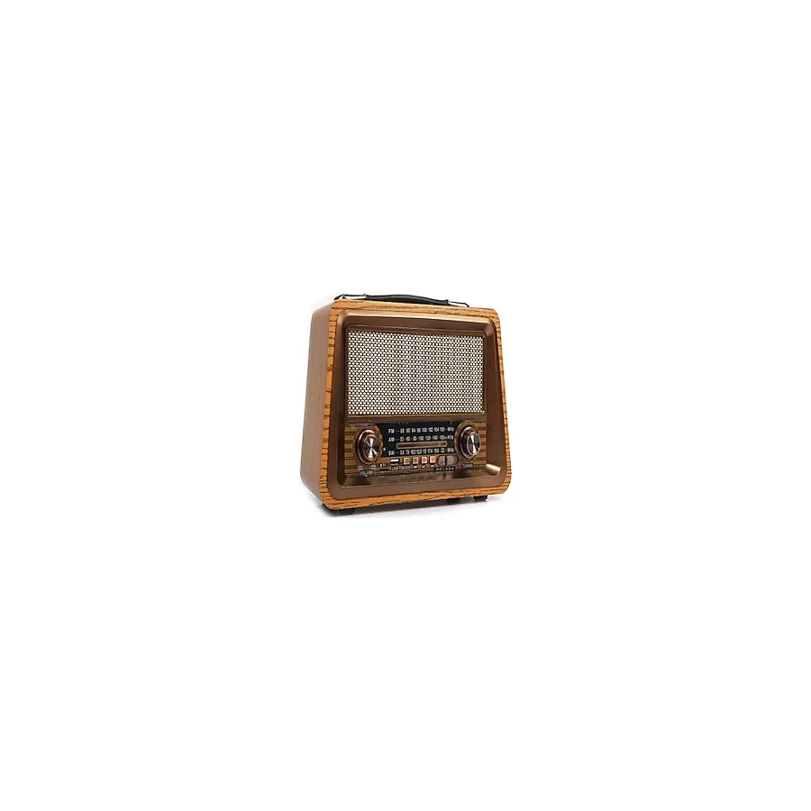 ULTRATEKNO R-2066BT Nostaljik Radyo Gerçek Ahşap Eskitme Bluetooth Hoparlör Mp3 Çalar Müzik Kutusu