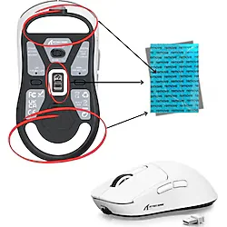 Ulu Games Attack Shark X3 ve X3 Pro İçin Yedek Skates - Beyaz