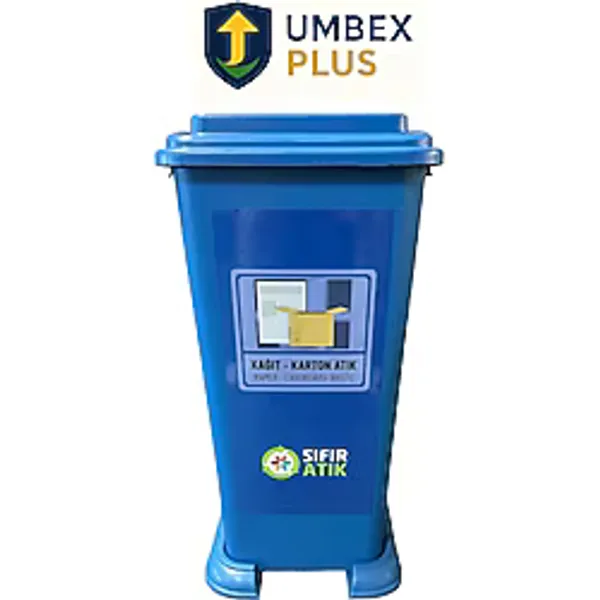 Umbex plus 70 Litre Plastik Lüx Geri Dönüşüm Kutusu Geri Dönüşüm Kovası / Sıfır Atık Kutusu A Kalite