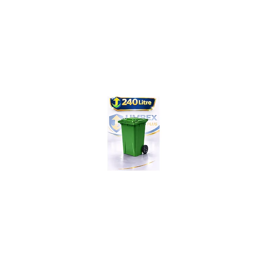 UMBEX PLUS UMBEX Plastik Çöp Konteyneri 240 Litre Konteyner - A+ Isıya Dayanıklı Malzeme