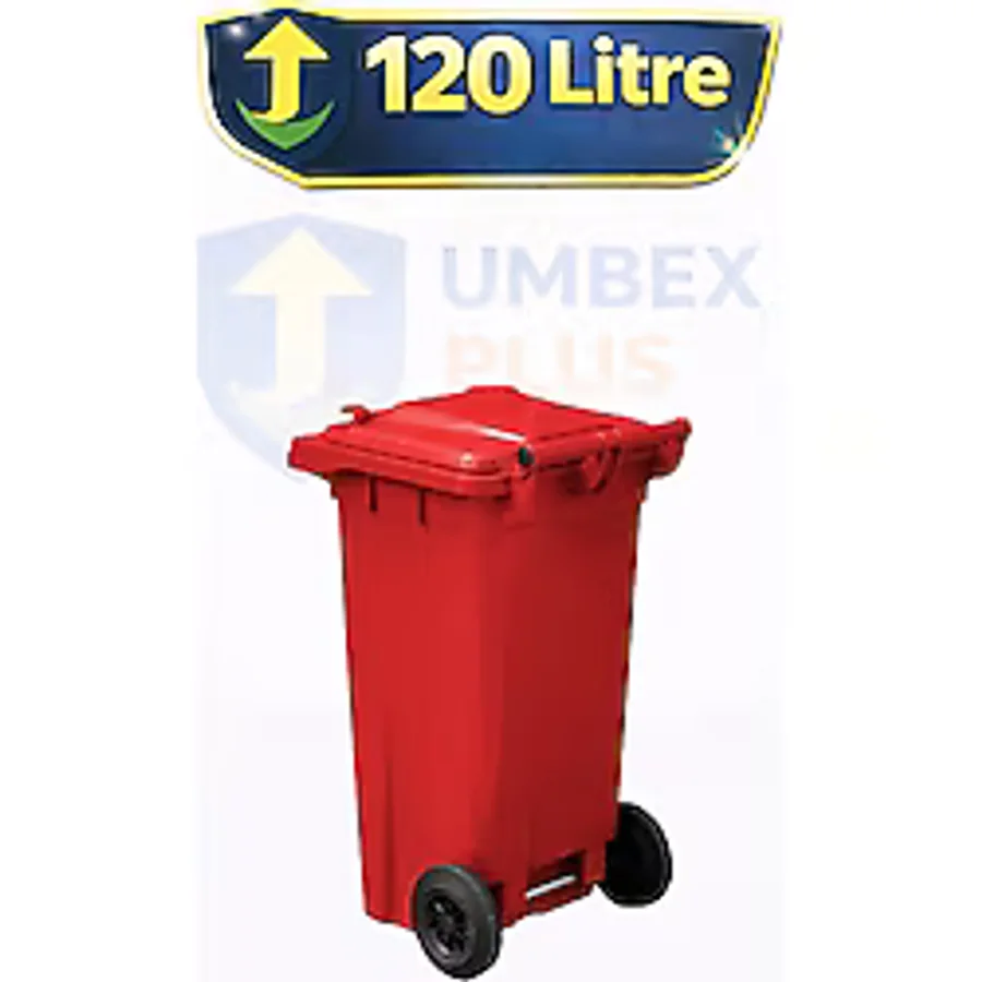 UMBEX PLUS UMBEX Tıbbı Atık Plastik Çöp Konteyneri 120 Litre Konteyner - A Isıya Karşı Dayanıklı