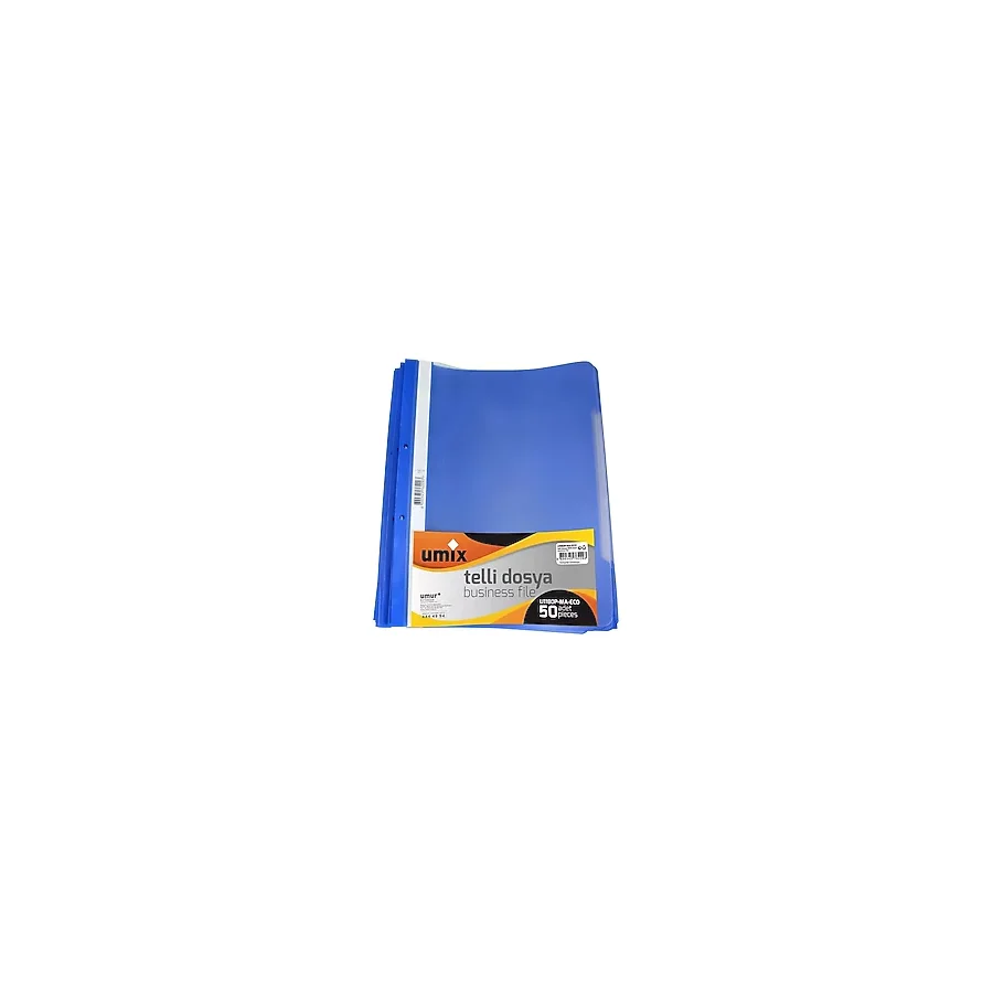 UMIX A4 TELLİ DOSYA 50 Lİ MAVİ