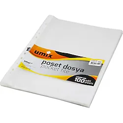 Umix Poşet Dosya Şeffaf 100'lü Paket N:u1100p-100