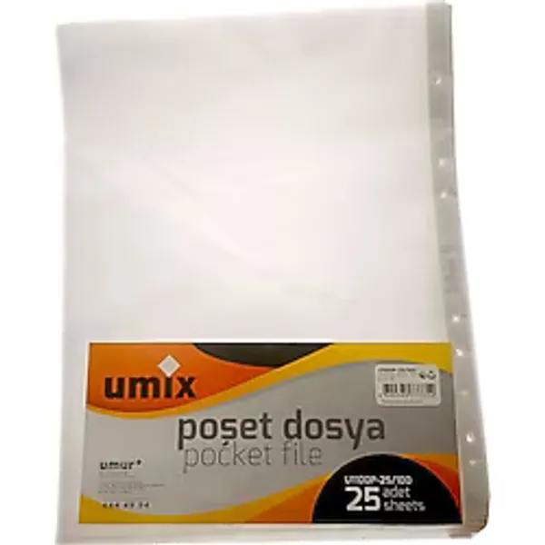 Umix Poşet Dosya Şeffaf 25'li N:U1100P-25/100