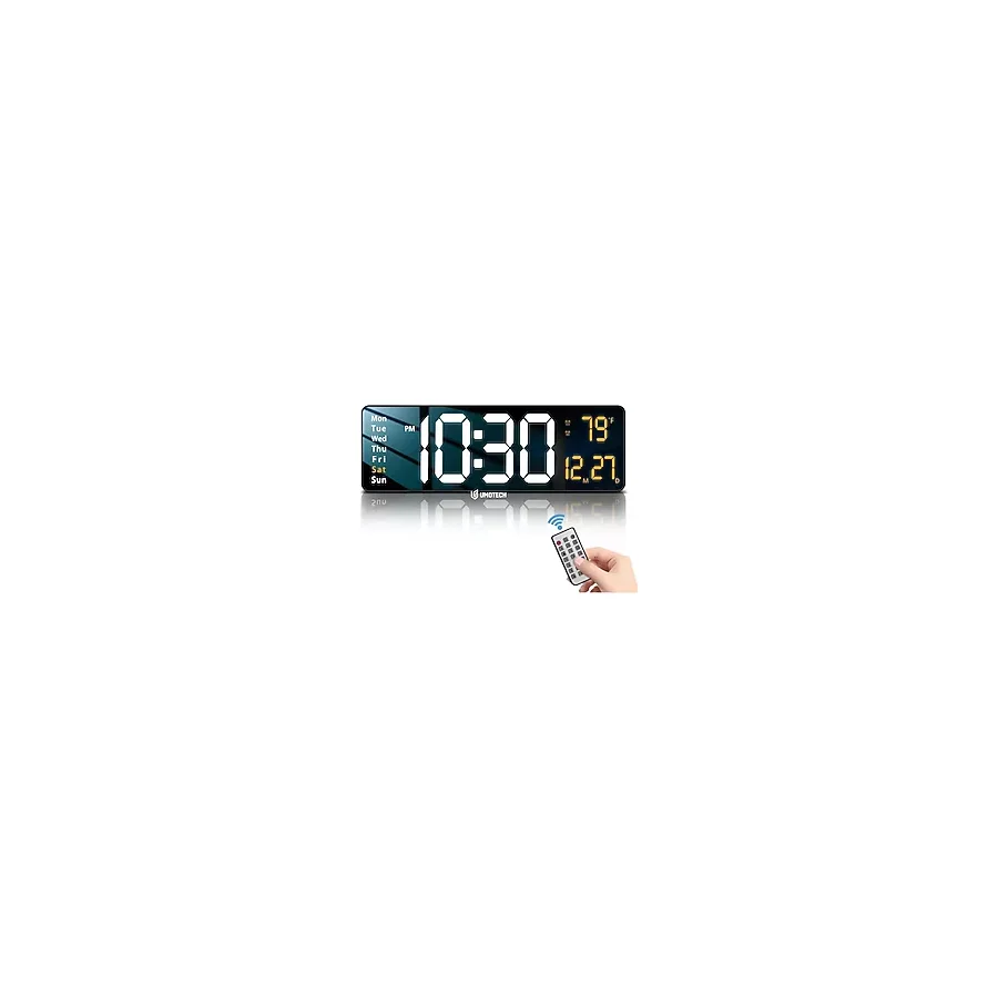 UmoTech Büyük Ekran 16" LED Duvar Saati Dijital Saat Alarm Ev-Ofis Kullanım