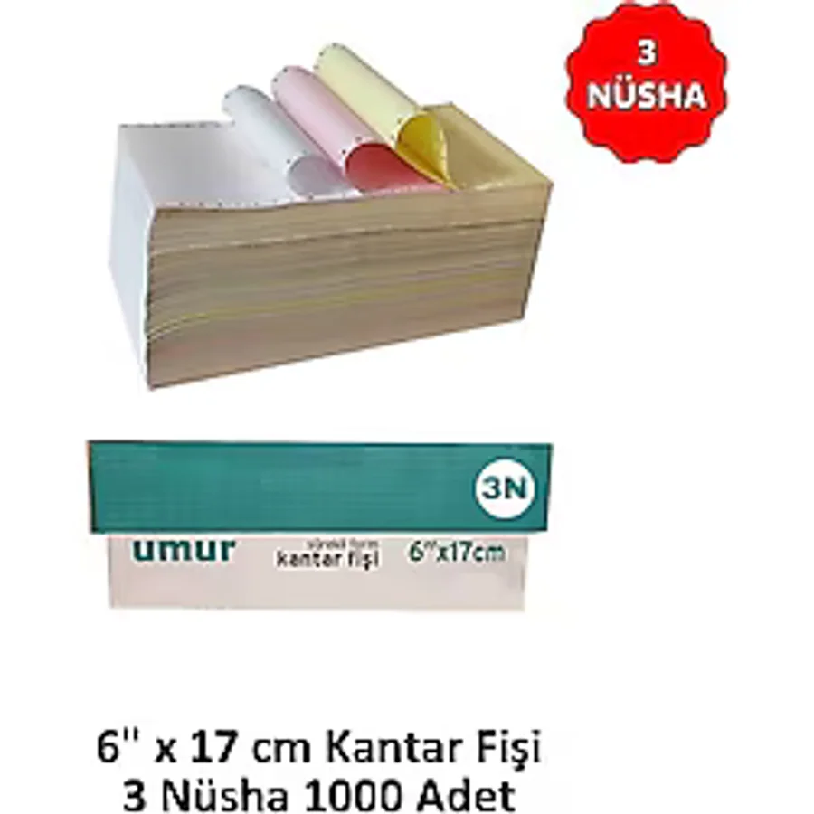 Umur Kantar Fişi 6X17 3 Nüsha 1000Li